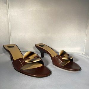 ANN KLEIN - SLIDES - KITTEN HEEL  SIZE US 5.5M